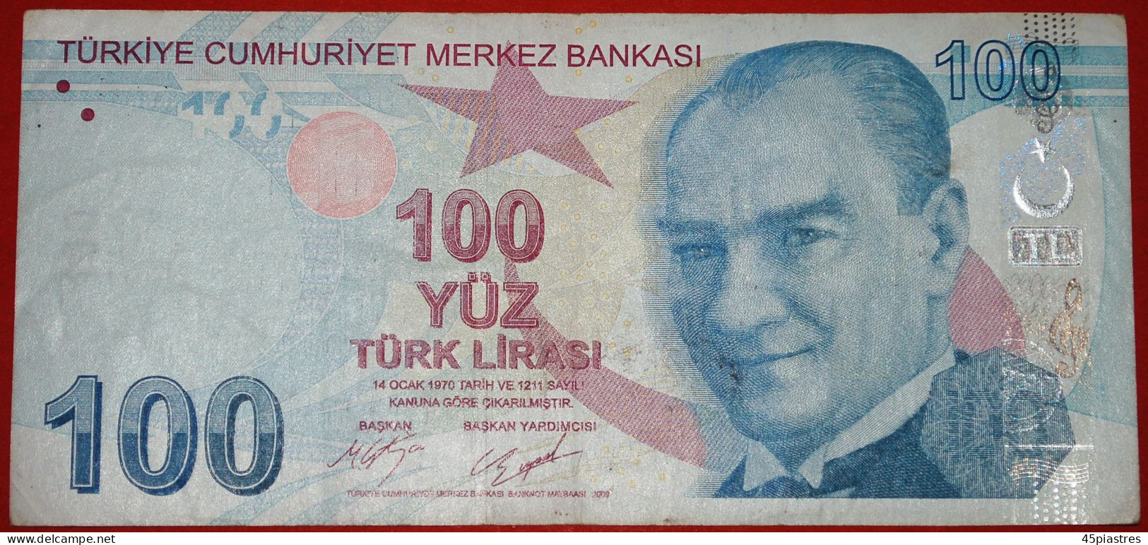 * ATATURK (1923-1938): TURKEY  100 LIRAS 2009 (2017) MUSIC ITRI (1640-1712)!· LOW START!  NO RESERVE! - Turquie