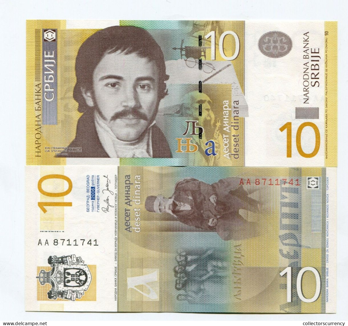 Serbia 10 Dinara 2006 P46 Banknote Paper Money UNC X 10 Piece Lot - Serbie
