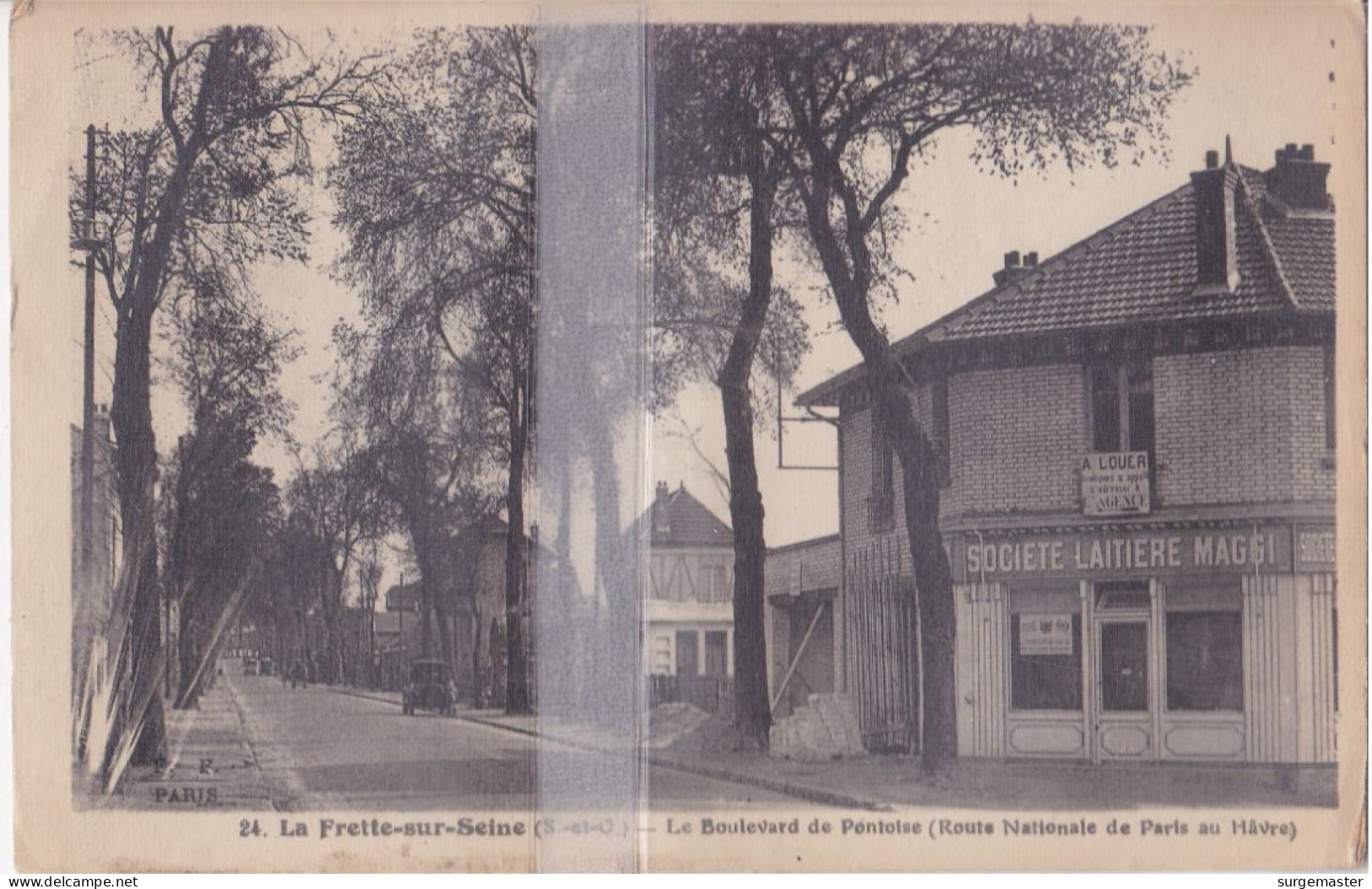 CPA LA FRETTE-SUR-SEINE BOULEVARD DE PONTOISE - La Frette-sur-Seine