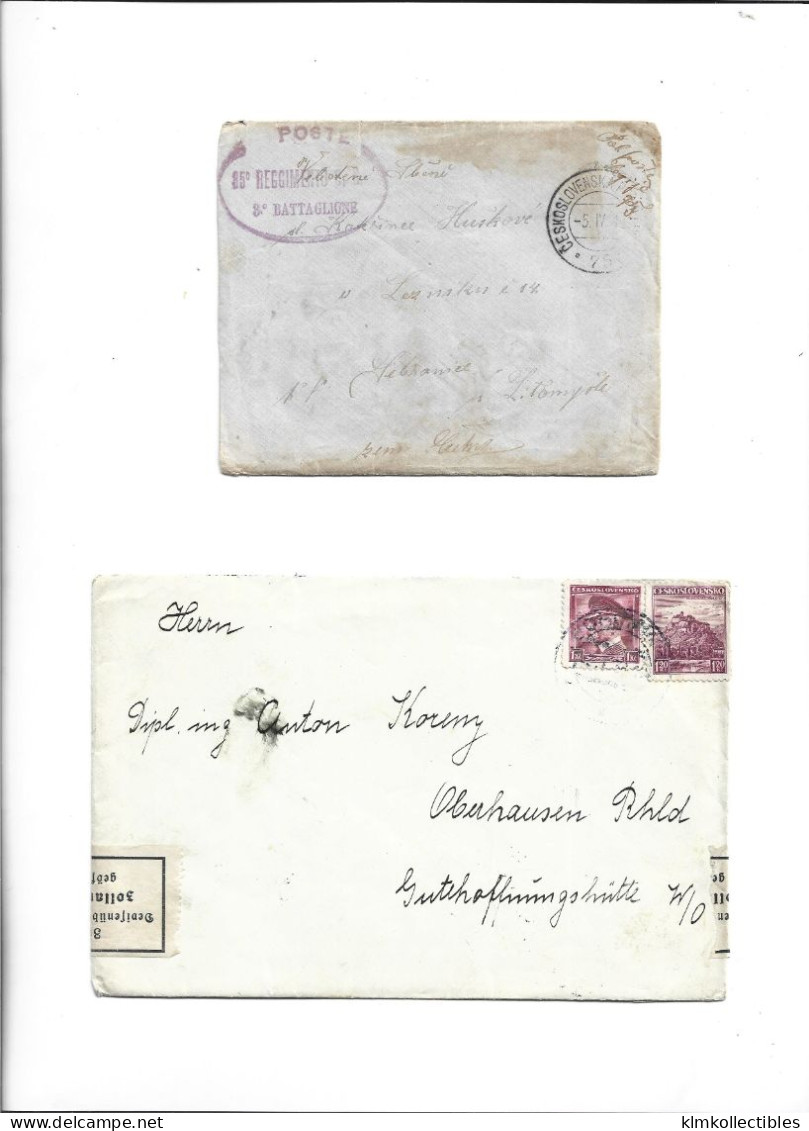 CZECHIA CZECHOSLOVAKIA - POSTAL HISTORY LOT - CENSORED POLNI POSTA - Sonstige & Ohne Zuordnung