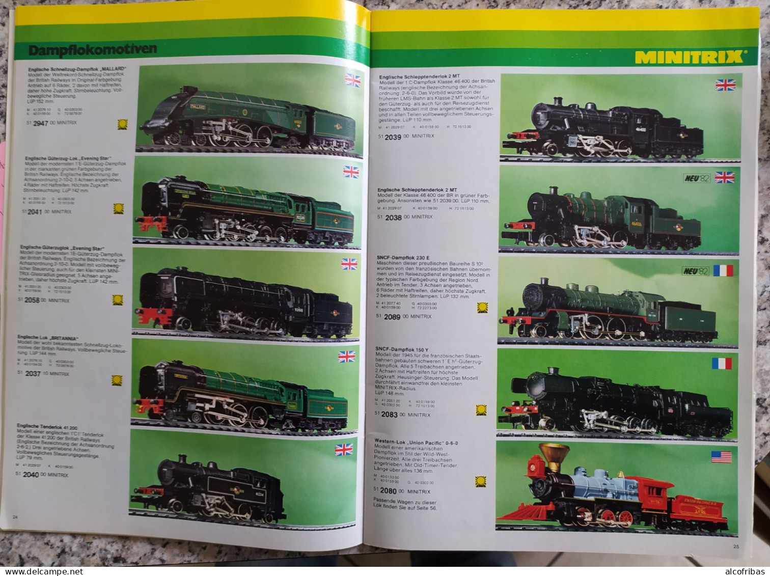 Train Chemin Fer Rail Locomotive Wagon Bahnspass Zug Gleise Catalogue Katalog Minitrix 1982 - 1983 + Supplement - Allemagne