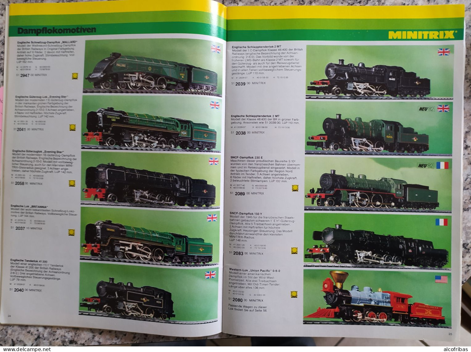 Train Chemin Fer Rail Locomotive Wagon Bahnspass Zug Gleise Catalogue Katalog Minitrix 1982 - 1983 + Supplement - Deutschland