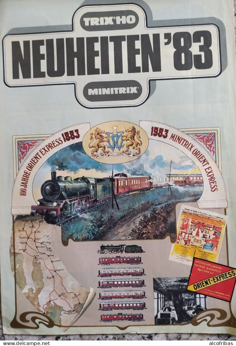 Train Chemin Fer Rail Locomotive Wagon Bahnspass Zug Gleise Catalogue Katalog Minitrix 1982 - 1983 + Supplement - Alemania