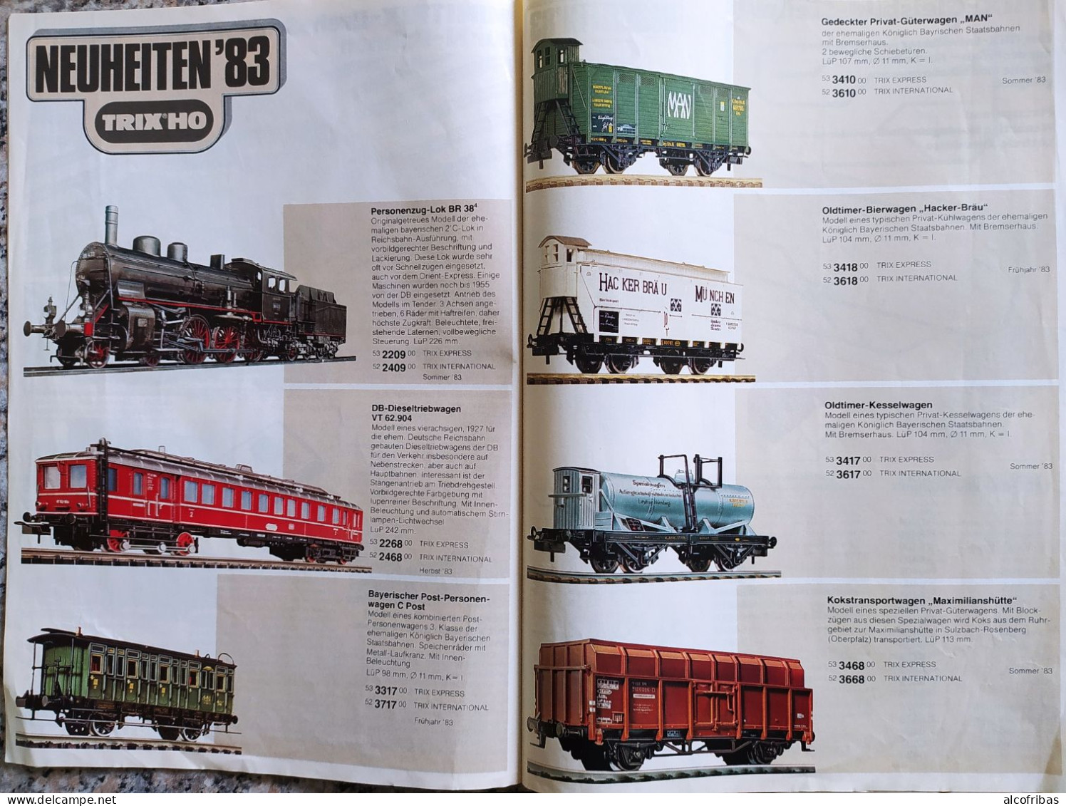 Train Chemin Fer Rail Locomotive Wagon Bahnspass Zug Gleise Catalogue Katalog Minitrix 1982 - 1983 + Supplement - Deutschland