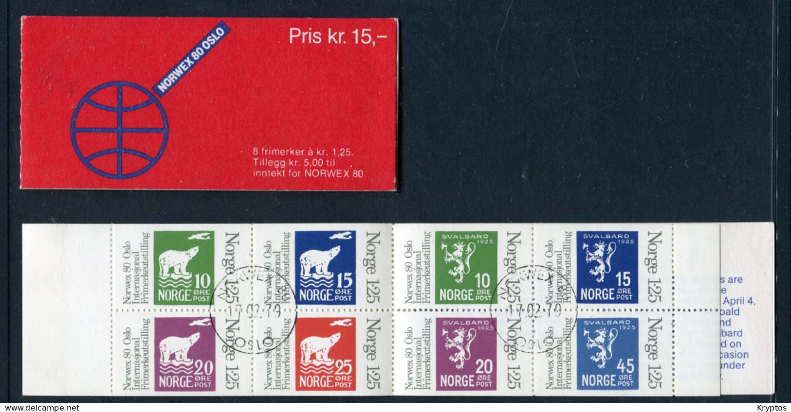 Norway 1979. "Norwex 80 Oslo" Complete Booklet W. Sheet. ALL USED - Used Stamps