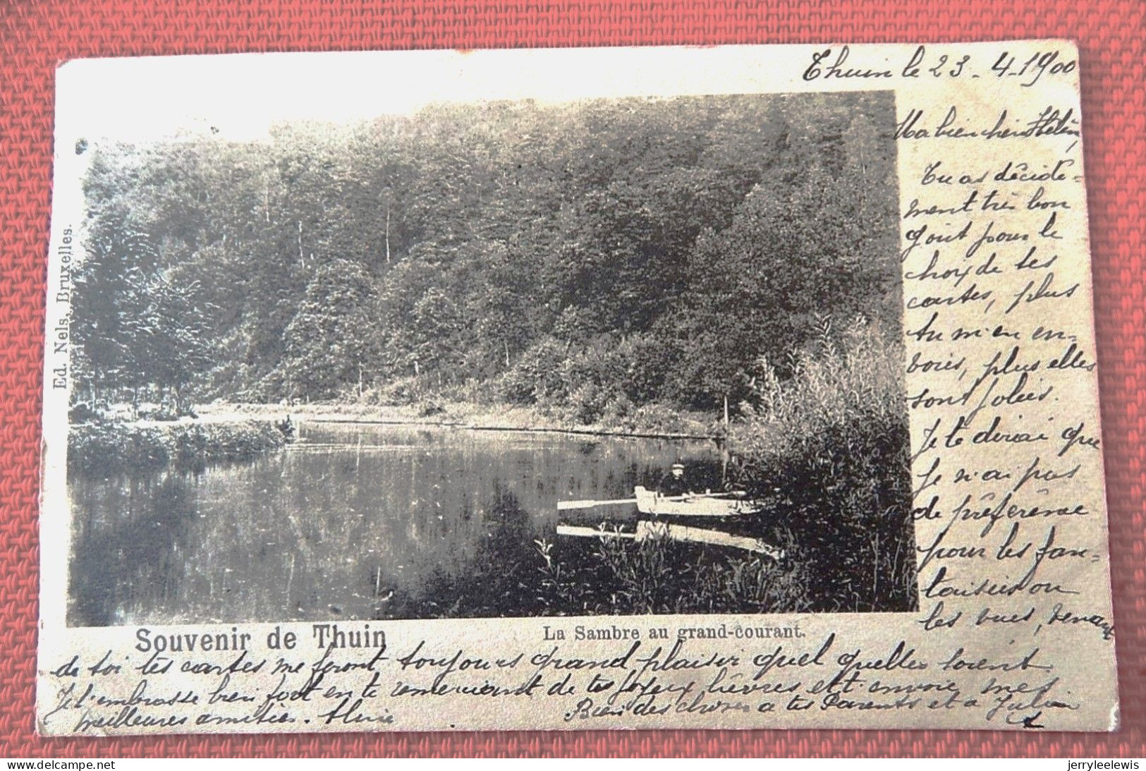 THUIN  -    La  Sambre Au Grand-courant  -  1900 - Thuin