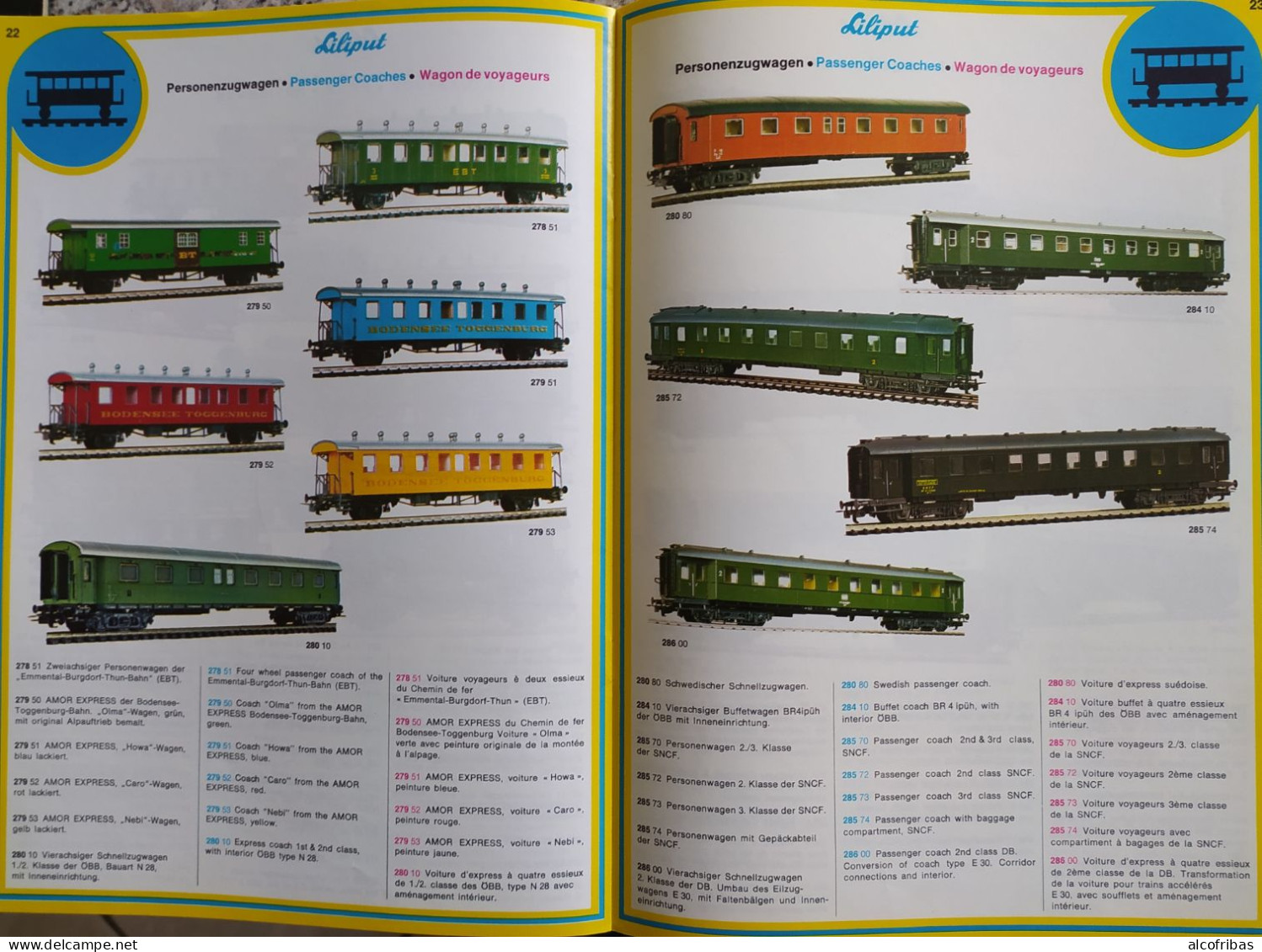 Train Chemin Fer Rail Locomotive Wagon Bahnspass Zug Gleise Catalogue Katalog Liliput 1975 - Allemagne