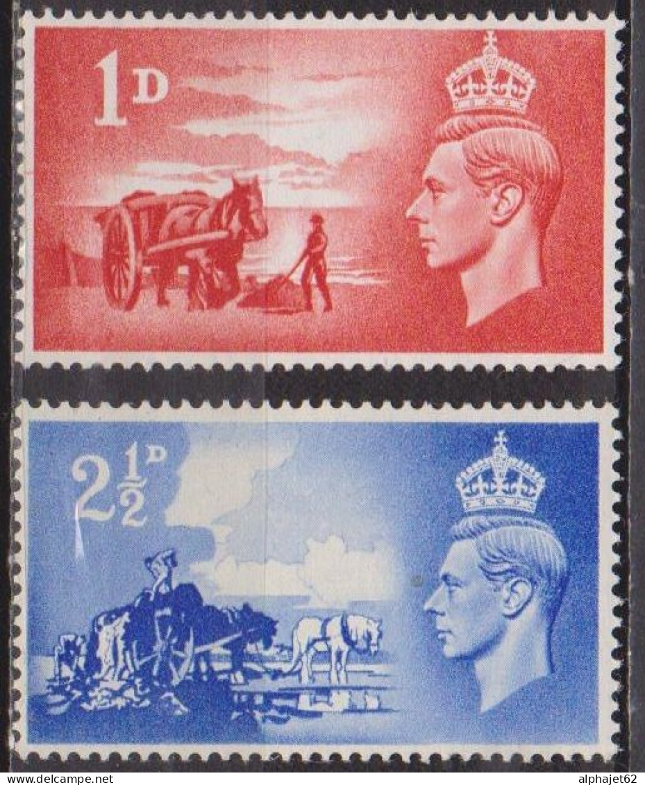 Roi George VI - GRANDE BRETAGNE - Libération Des Iles Anglo-Normandes - 1948 - N° 239-240 ** - Unused Stamps