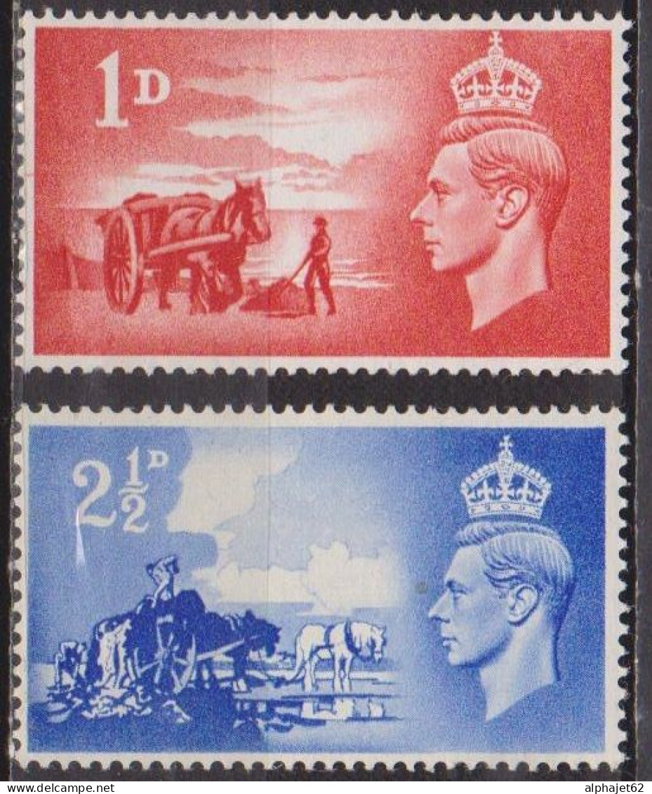 Roi George VI - GRANDE BRETAGNE - Libération Des Iles Anglo-Normandes - 1948 - N° 239-240 ** - Ungebraucht