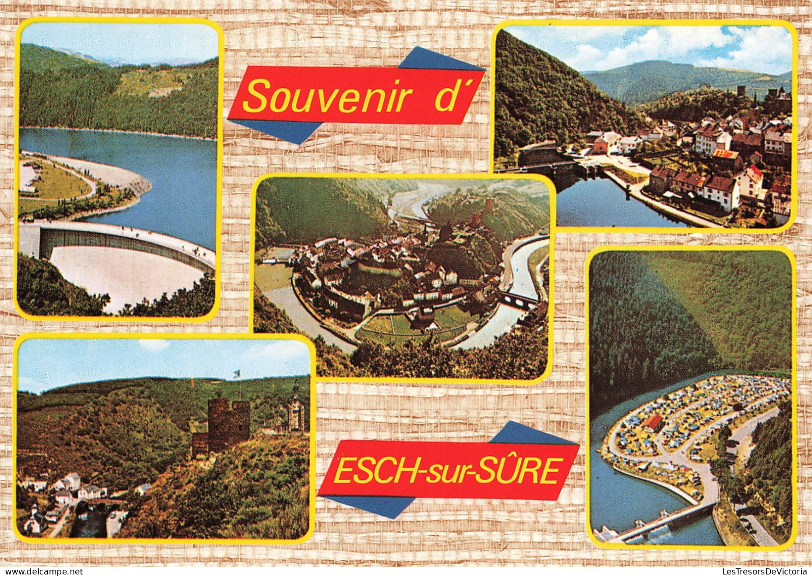 LUXEMBOURG - Souvenir D'Esch Sur Sûre - Château - Multivues - Pont - Village - Carte Postale - Esch-Sauer