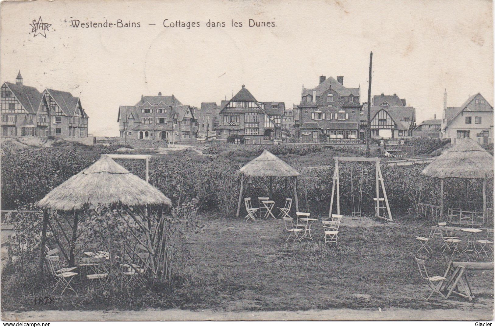 Westende -Bains - Cottages Dans Les Dunes - Héliotypie De Graeve 1878 - Westende