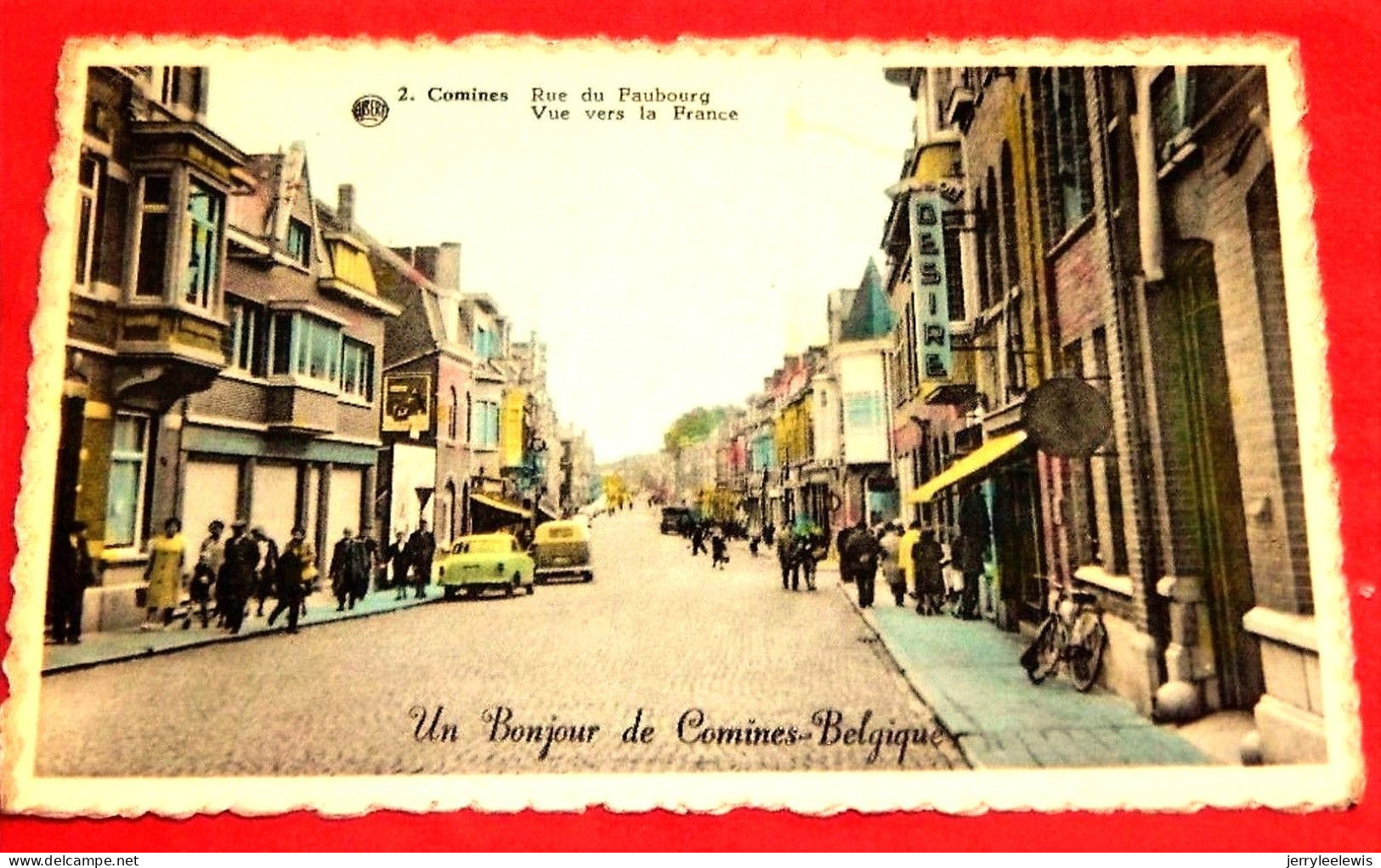 COMINES  - KOMEN -  La Rue Du Faubourg - Vue Vers La France - Comines-Warneton - Komen-Waasten