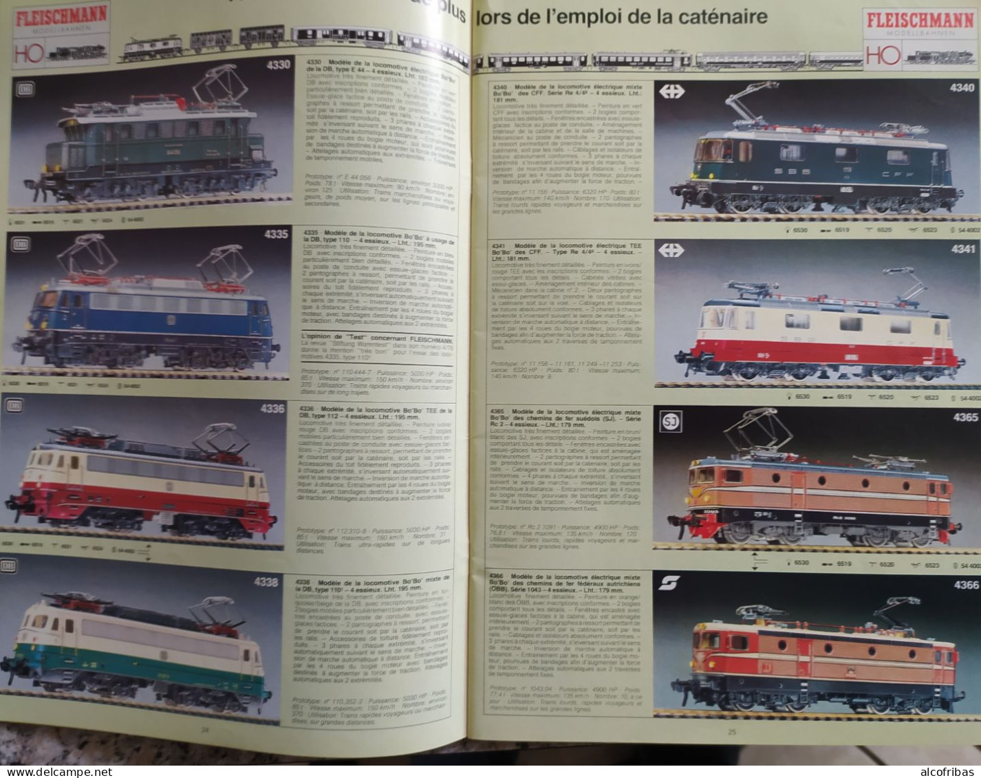 Train Chemin Fer Rail Locomotive Wagon Bahnspass Zug Gleise Catalogue Katalog  Fleischmann 82 83 France - Frankreich