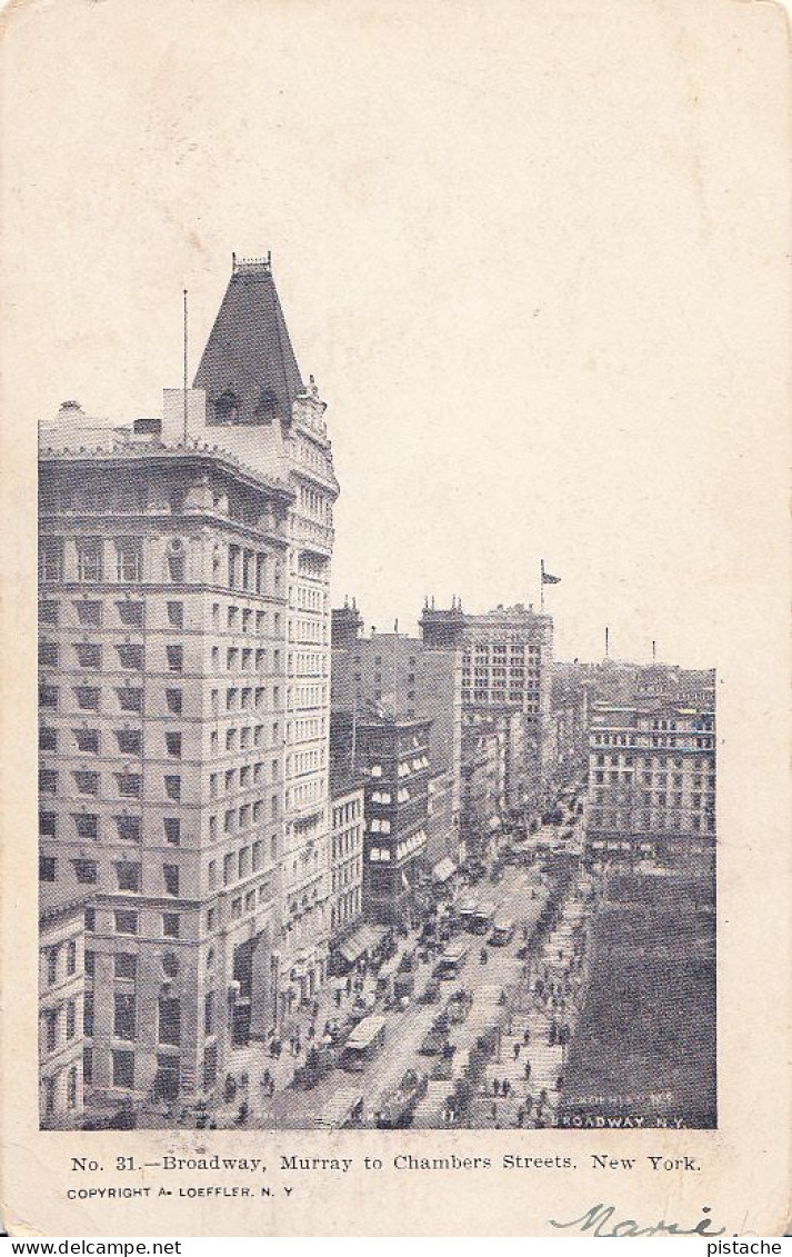 3816 – B&W PC – Broadway New York – Undivided Bak – Stamp Postmark – Good Condition - Other Monuments & Buildings