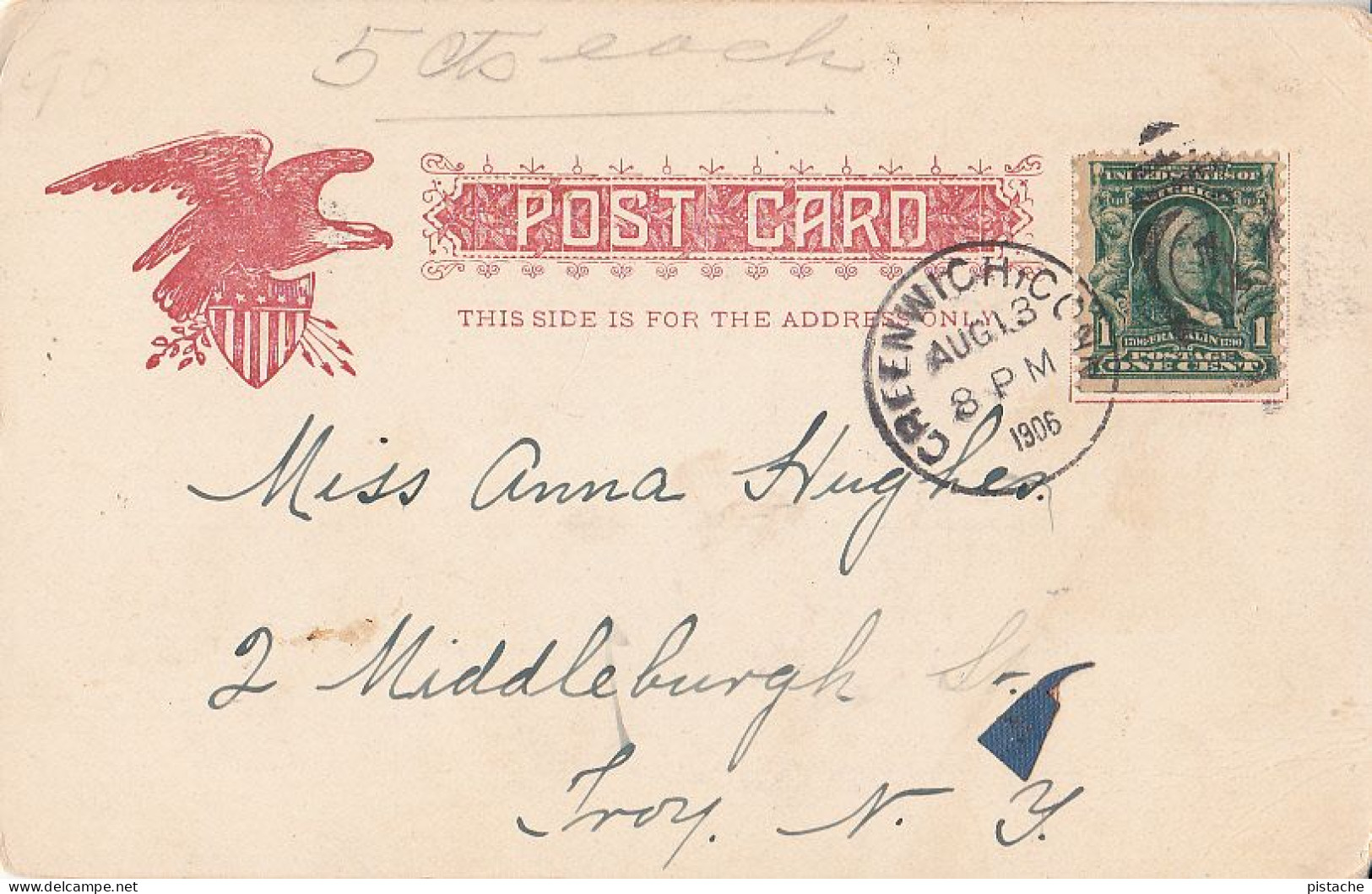 3816 – B&W PC – Broadway New York – Undivided Bak – Stamp Postmark – Good Condition - Autres Monuments, édifices