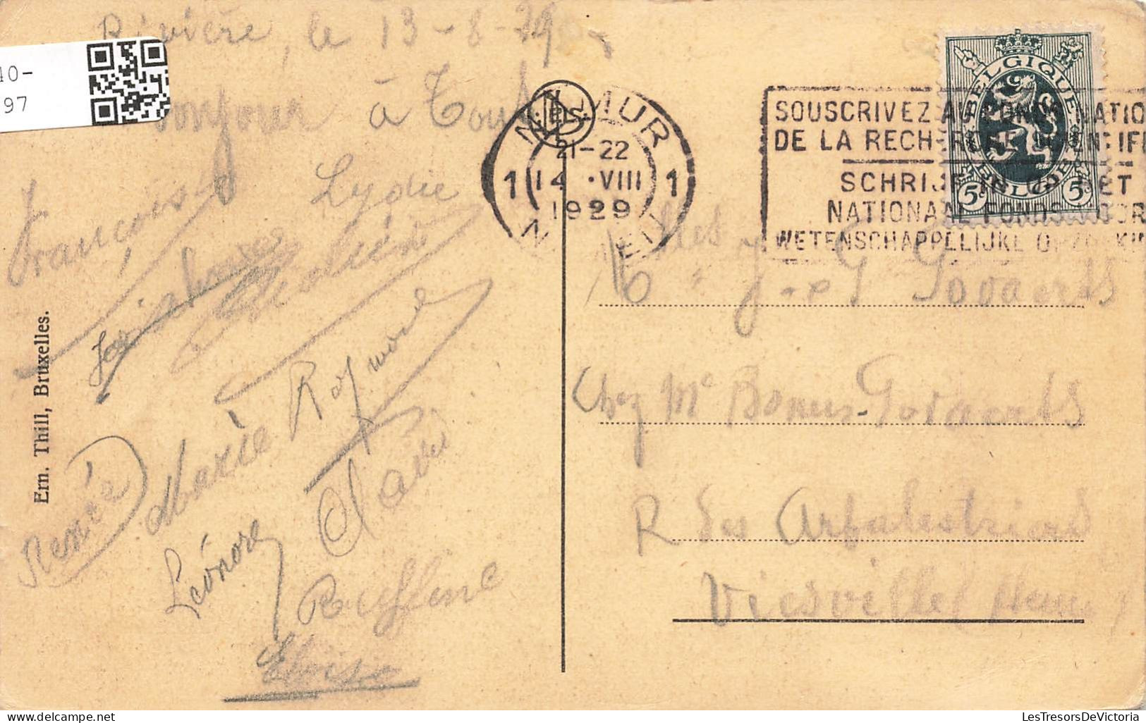 BELGIQUE - Dave - Vue Générale Des Rochers De Neuviau " Le Touriste " - Carte Postale Ancienne - Namur