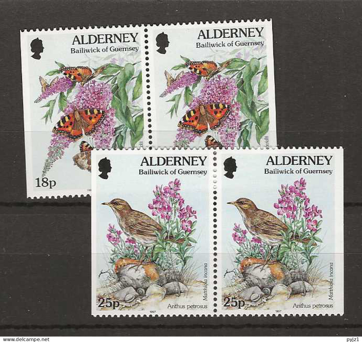 1997 MNH Alderney Mi 100-101-DD Postfris** - Alderney