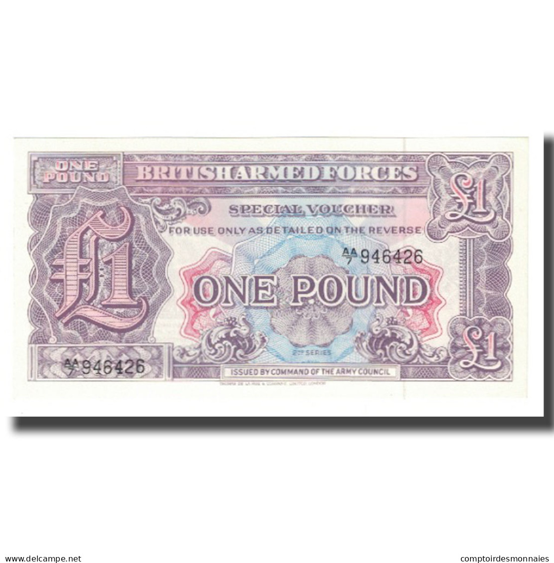 Billet, Grande-Bretagne, 1 Pound, KM:M22a, NEUF - British Armed Forces & Special Vouchers