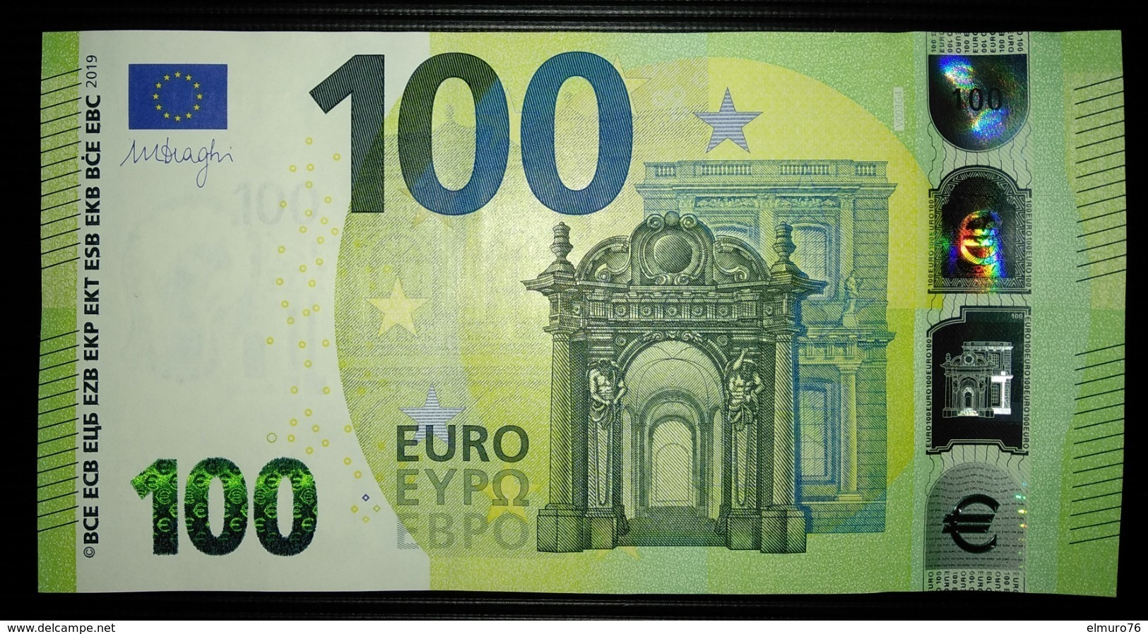 100 EURO V003E4 Spain Serie VA Draghi Perfect UNC - 100 Euro