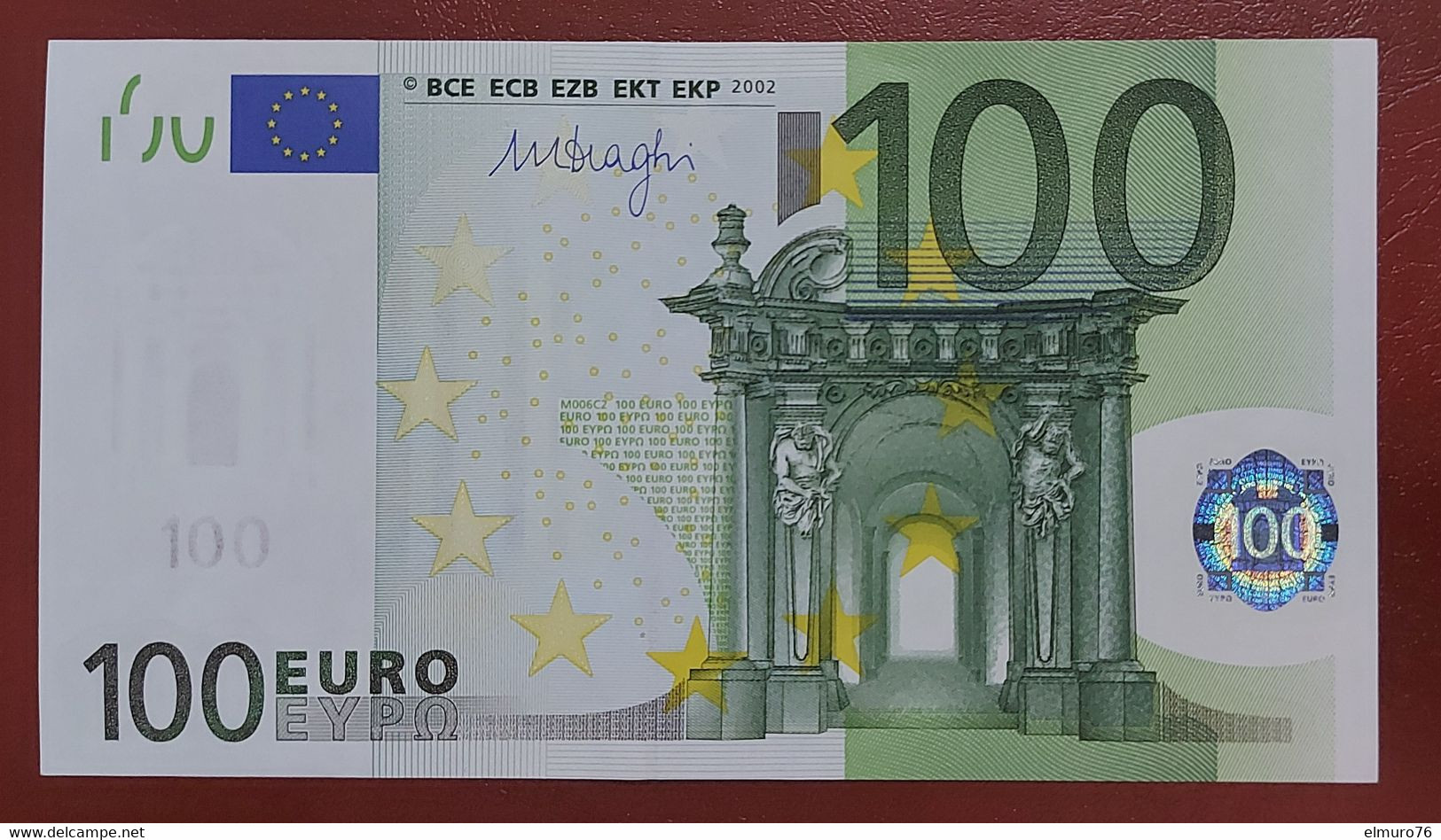 100 EURO M006C2 Spain Draghi Serie V About UNC - 100 Euro