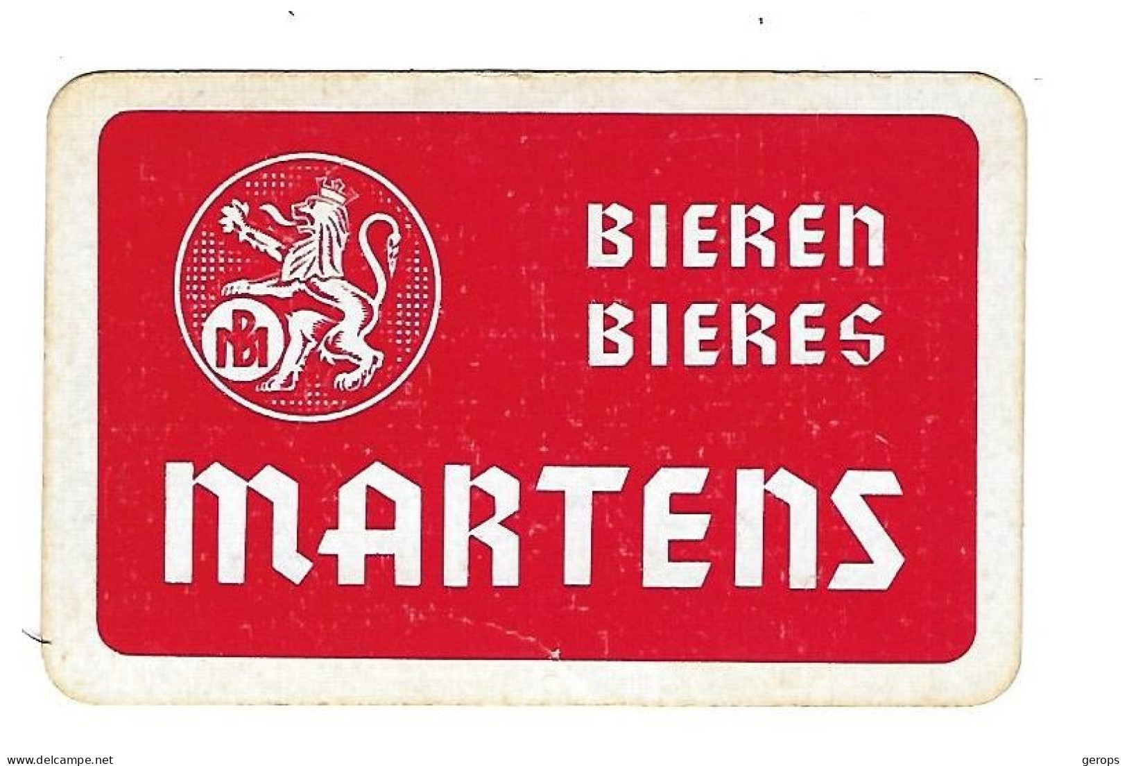 48a 1 Losse Speelkaart Brij. Martens Zulte - Other & Unclassified