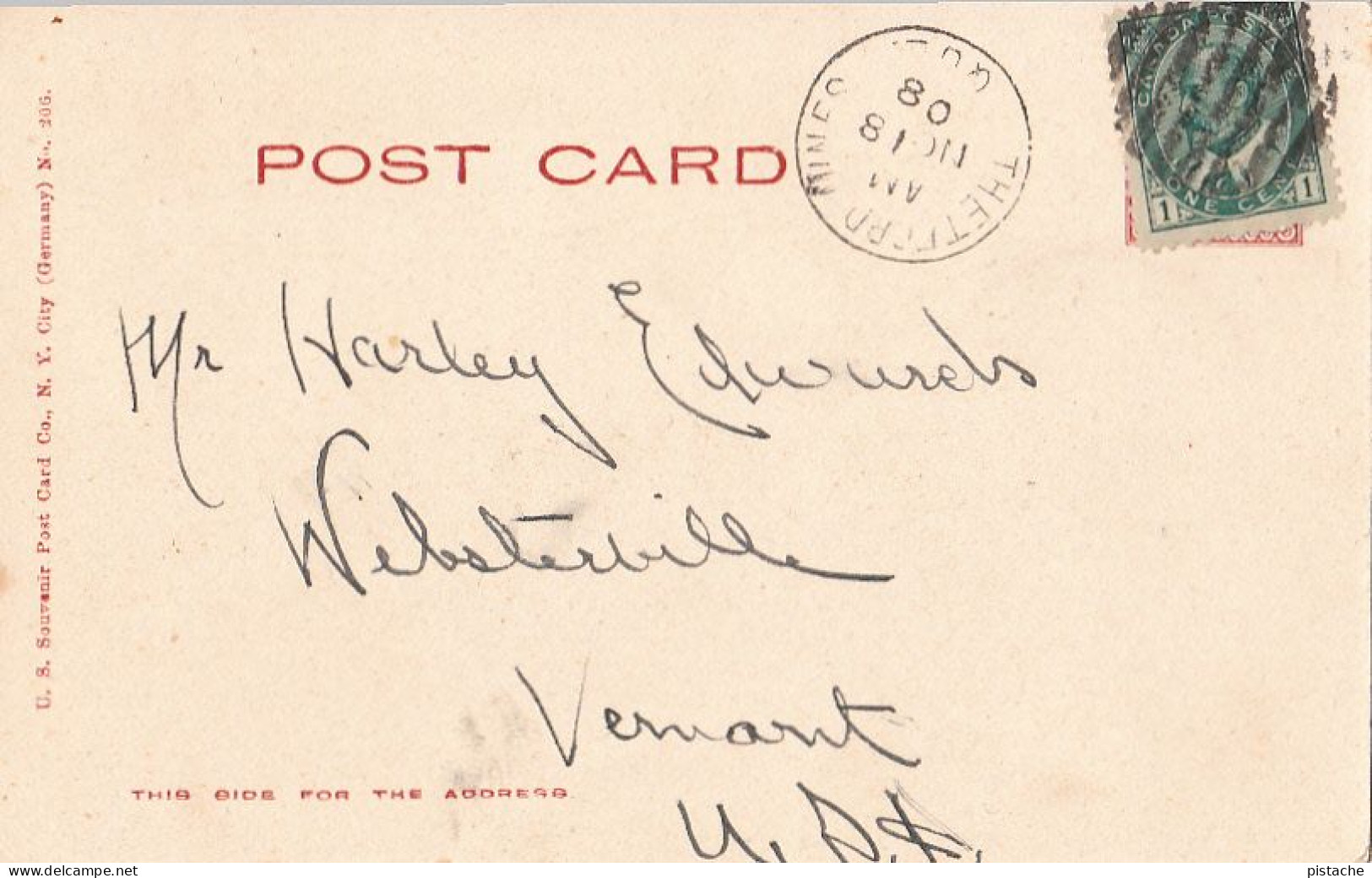 3821 - New York Herald Square - Tramway Railway Crowd - B&W PC - Animation - Undivided Back – Stamp Postmark 1908 - Places