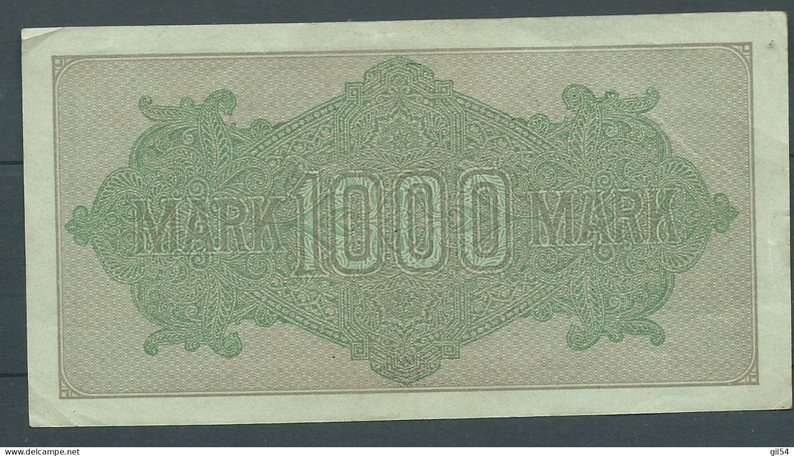 Reichsbanknote 1000 MARK 1922 6 Sa 471374  -  Laura 7929 - 1000 Mark