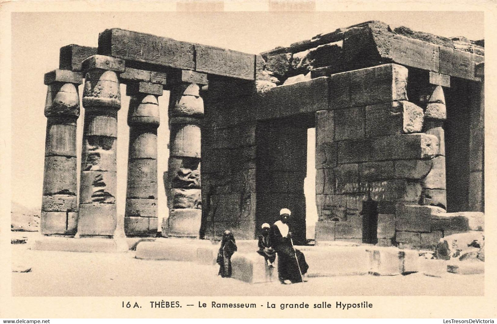 EGYPTE - Thèbes - Le Ramesseum - La Grande Salle Hypostile - Carte Postale Ancienne - Musea