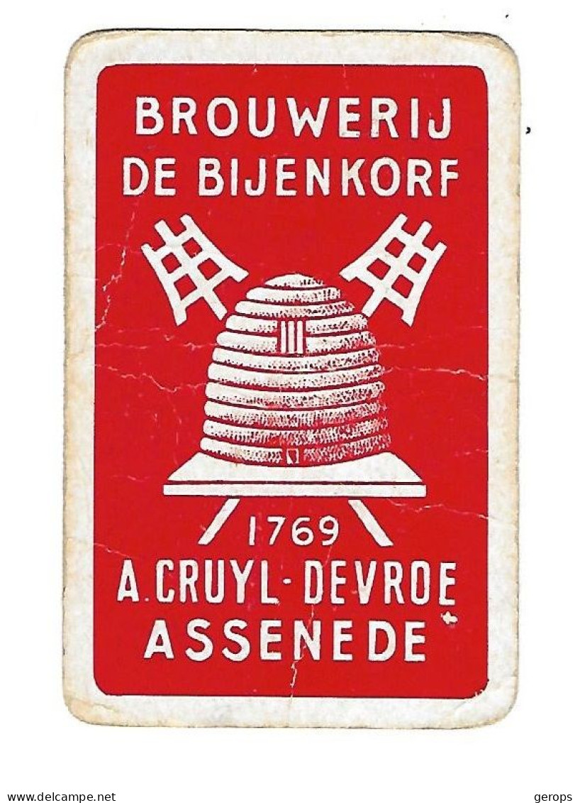 82a 1 Losse Speelkaart Brij. De Bijenkorf Assenede (beschadigd) - Altri & Non Classificati