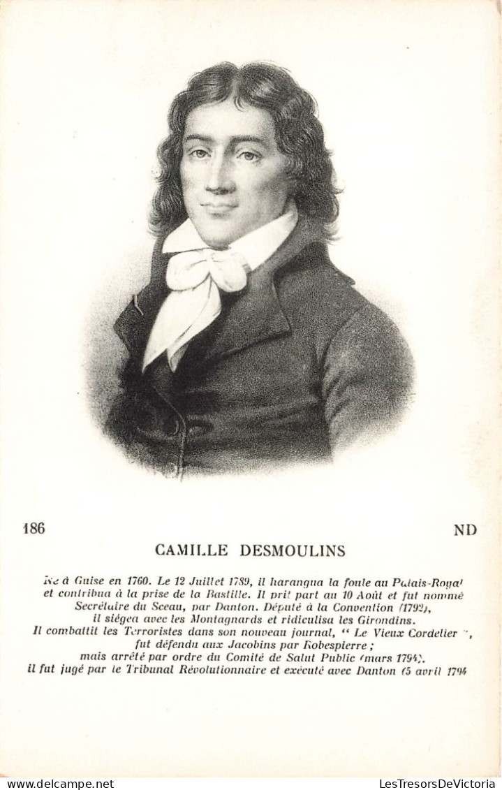 CELEBRITES - Personnage Historique - Camille Desmoulins - Secrétaire Du Sceau - ND - Carte Postale - Personajes Históricos