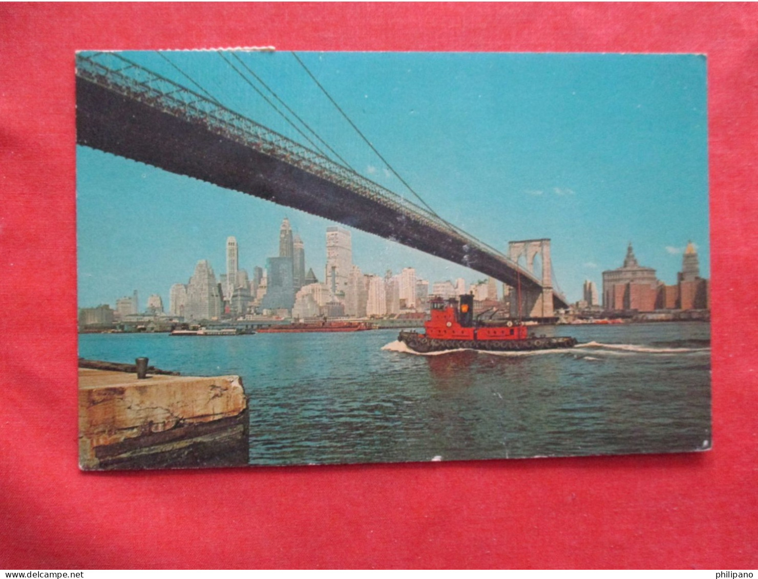 Tug Boat Brooklyn Bridge.   Brooklyn  New York >   Ref 6331 - Brooklyn