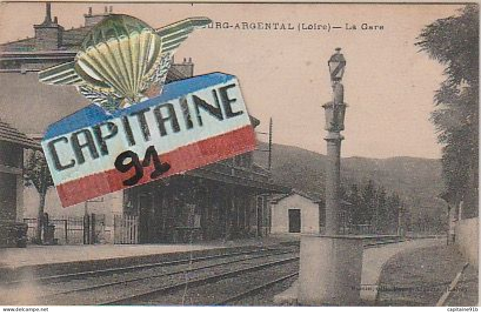 CPA BOURG L ARGENTAL LOIRE LA GARE  X X - Bourg Argental