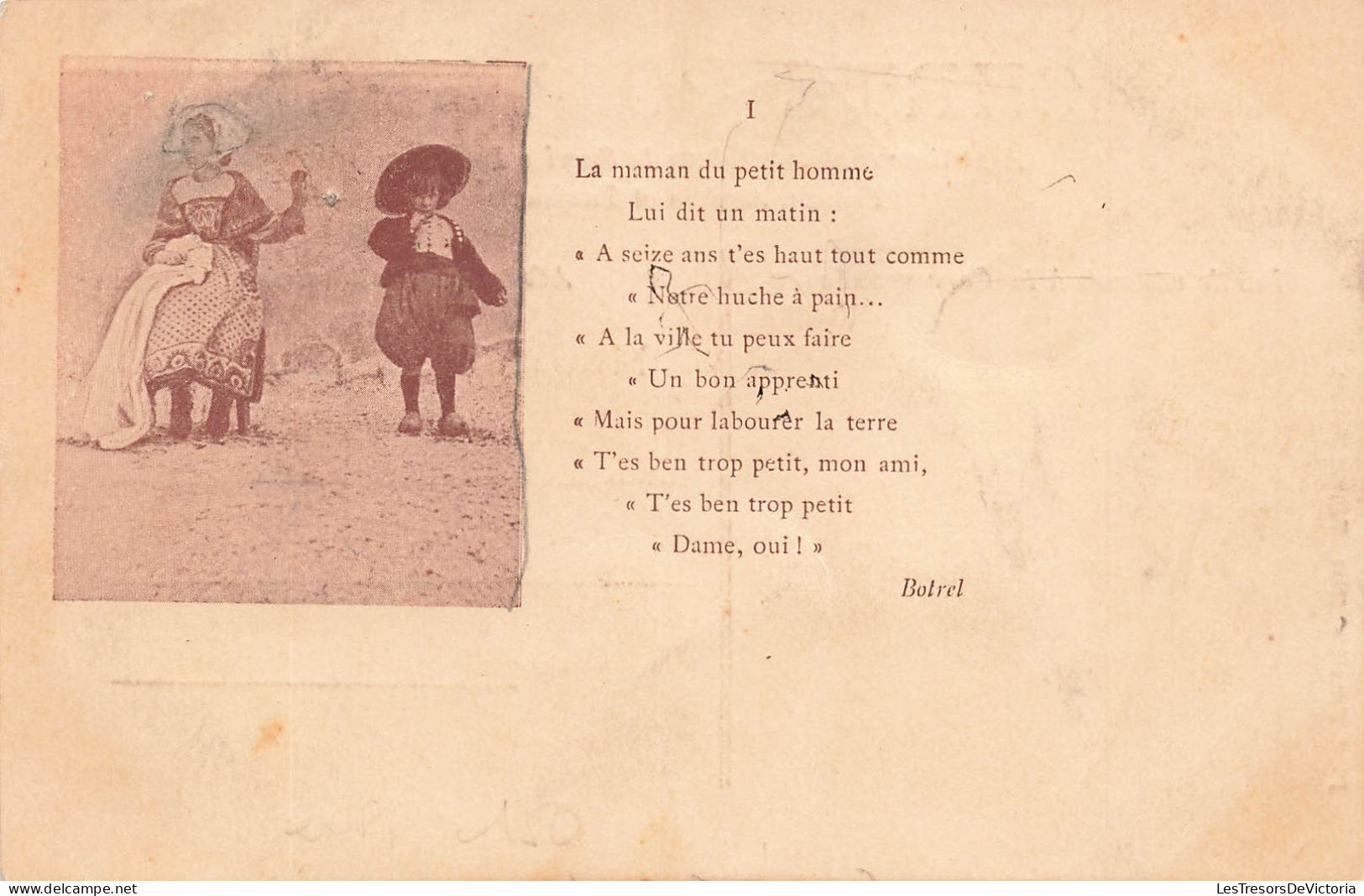 CONTES - FABLES & LÉGENDES - Botrel - La Maman Du Petit Homme - Carte Postale Ancienne - Vertellingen, Fabels & Legenden