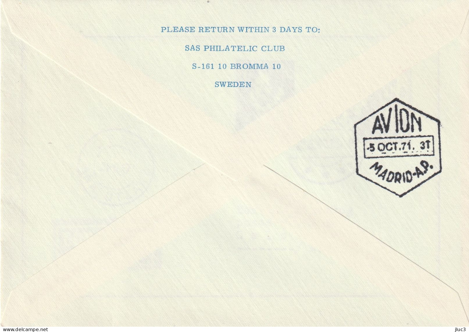 ZSueFdcA10 - RARE - SUEDE 1971 - L' ENVELOPPE  FDC  'PREMIER  JOUR' Du 05-10-1971 --  Bo Bergman Poête  --  FDC  #C58566 - Briefe U. Dokumente