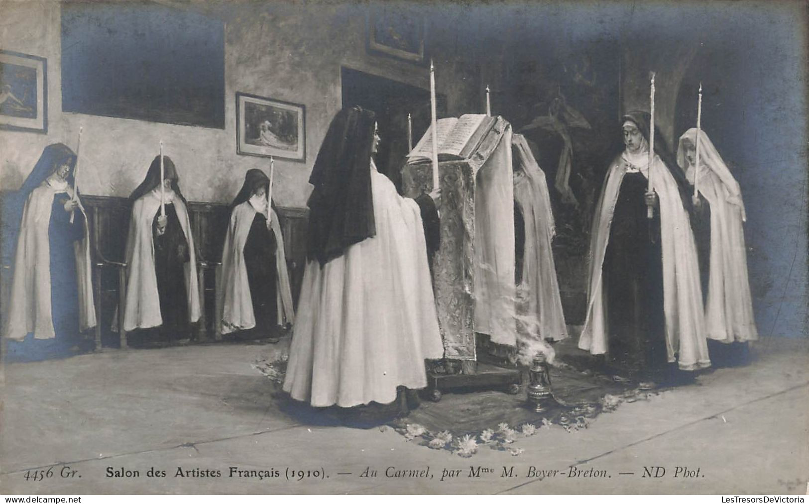 MUSEE - Salon Des Artistes Français - Au Carmel Par Mme M Boyer Breton - ND - Carte Postale Ancienne - Museos