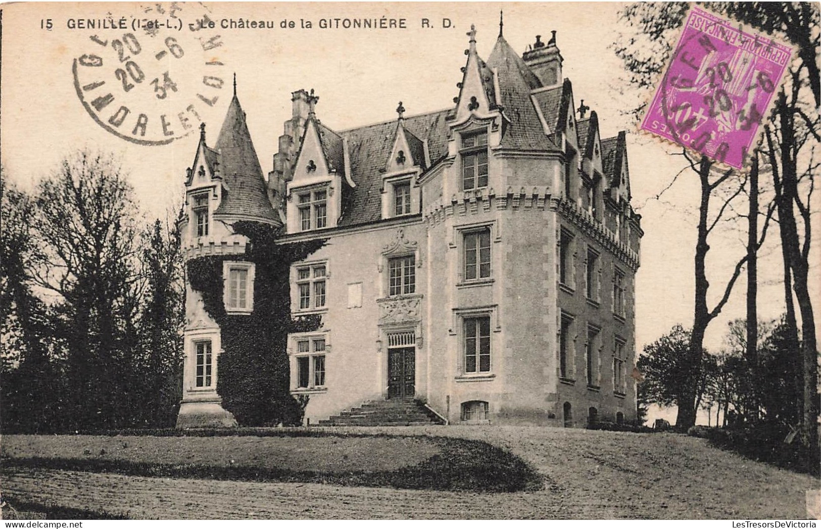 FRANCE - Genillé - Le Château De La Gitonnière - Carte Postale Ancienne - Genillé