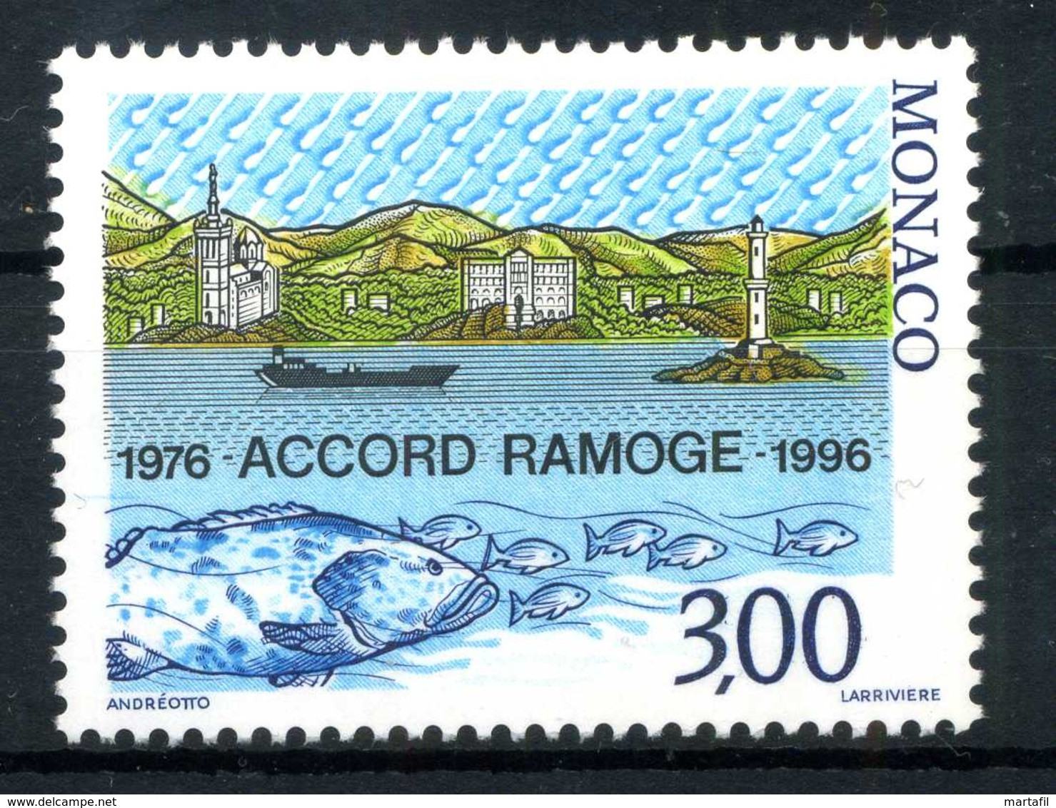 EMISSIONE CONGIUNTA Rep. Italiana - 1996 MONACO Accordo RA.MO.GE. Set MNH ** - Autres & Non Classés