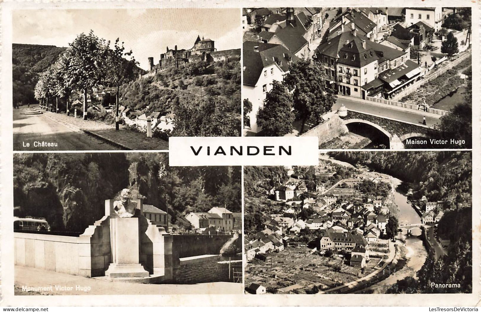 LUXEMBOURG - Vianden - Multivues - Le Château - Maison Victor Hugo - Carte Postale Ancienne - Vianden