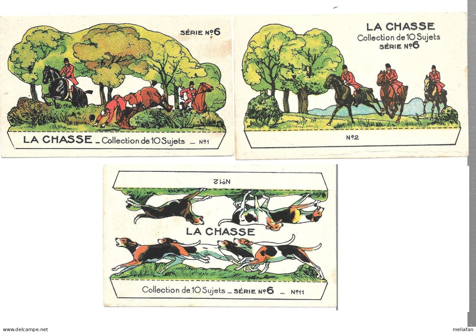 KB187 - CHROMOS CHOCOLAT REVILLON - DECOUPAGES - LA CHASSE - Revillon