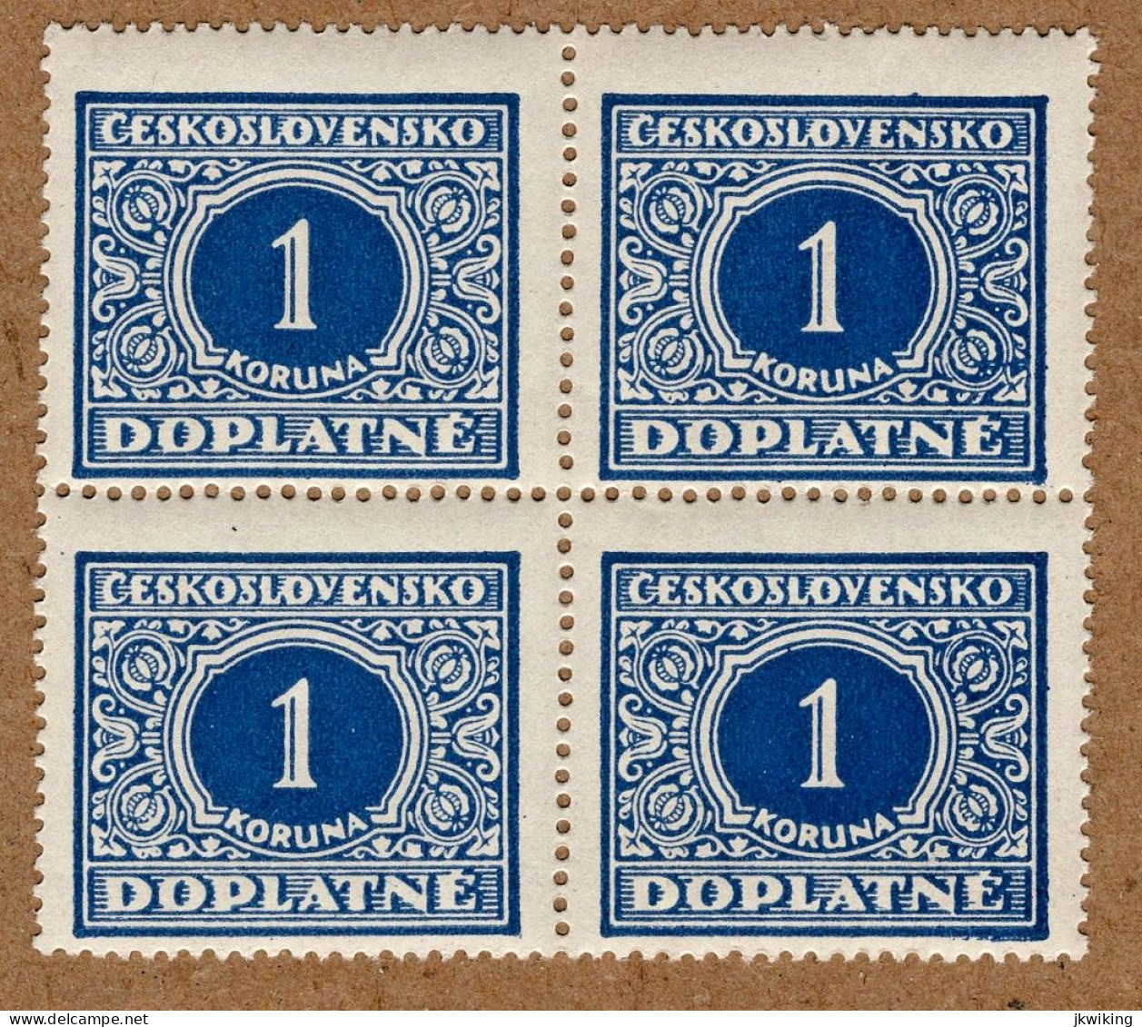 1928 - Doplatní - Definitivní Vydání - č. DL62 - čtyřblok - Výrobní Vada Posunuté Vodorovné Zoubkování - Unused Stamps