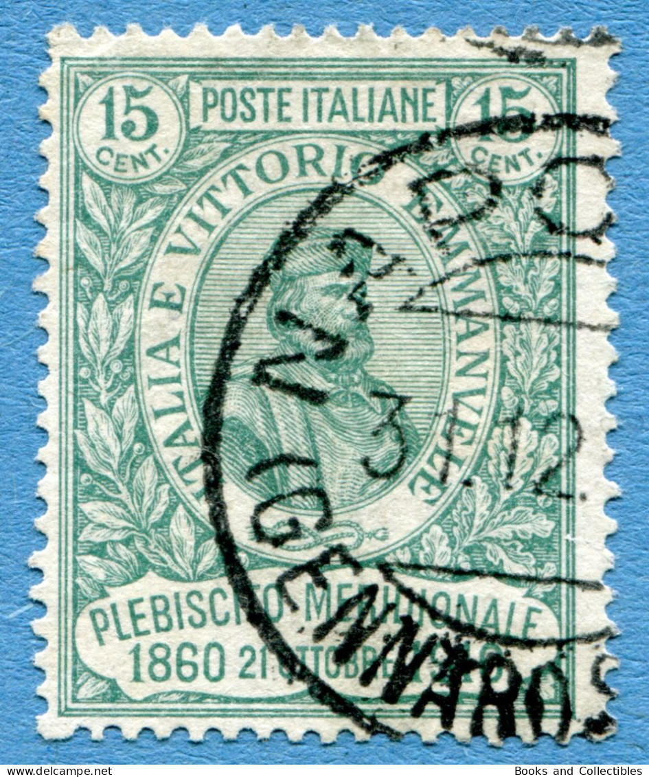 REGNO D'ITALIA - 1910 - 15 Cents - Garibaldi, 50º Anniversario Plebiscito In Sud Italia - Sassone IT 90 * Ref. C-01 - Oblitérés