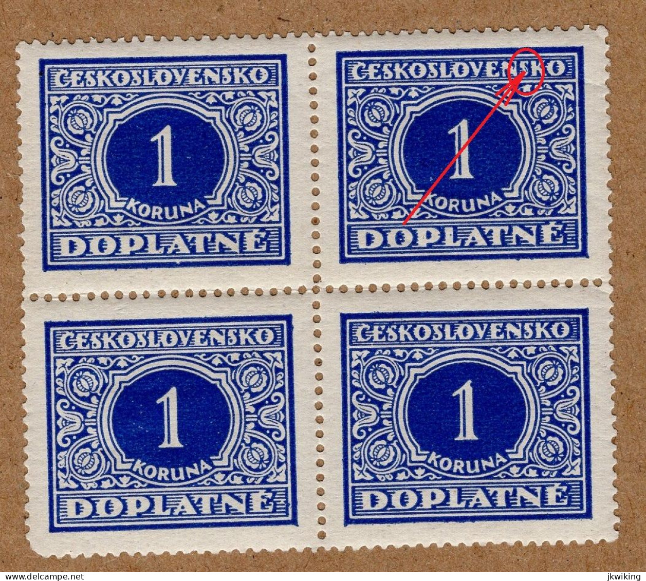 1928 - Doplatní - Definitivní Vydání - č. DL62 - čtyřblok - Deskové Vady - - Unused Stamps