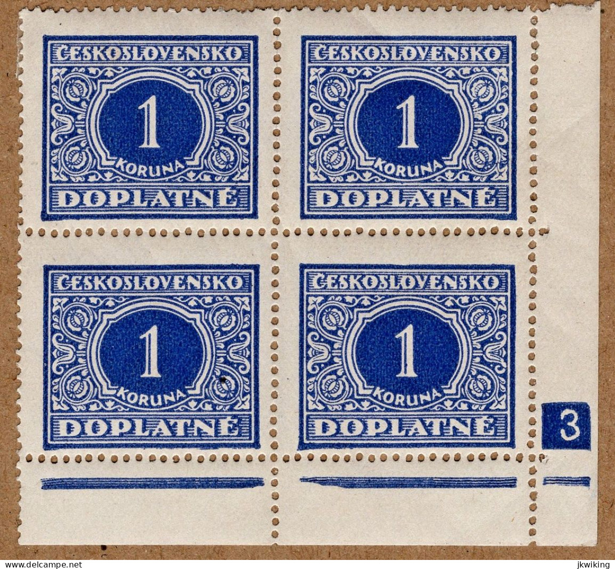 1928 - Doplatní - Definitivní Vydání - č. DL62 - čtyřblok - Deskové číslo - Nuovi