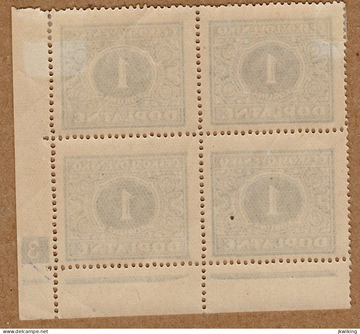 1928 - Doplatní - Definitivní Vydání - č. DL62 - čtyřblok - Deskové číslo - Nuovi