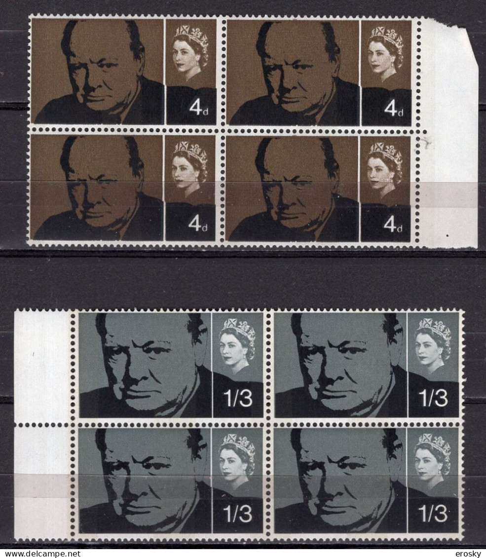 P2045 - GRANDE BRETAGNE Yv N°397/98 ** PHOSPHORE BLOC CHURCHILL - Unused Stamps