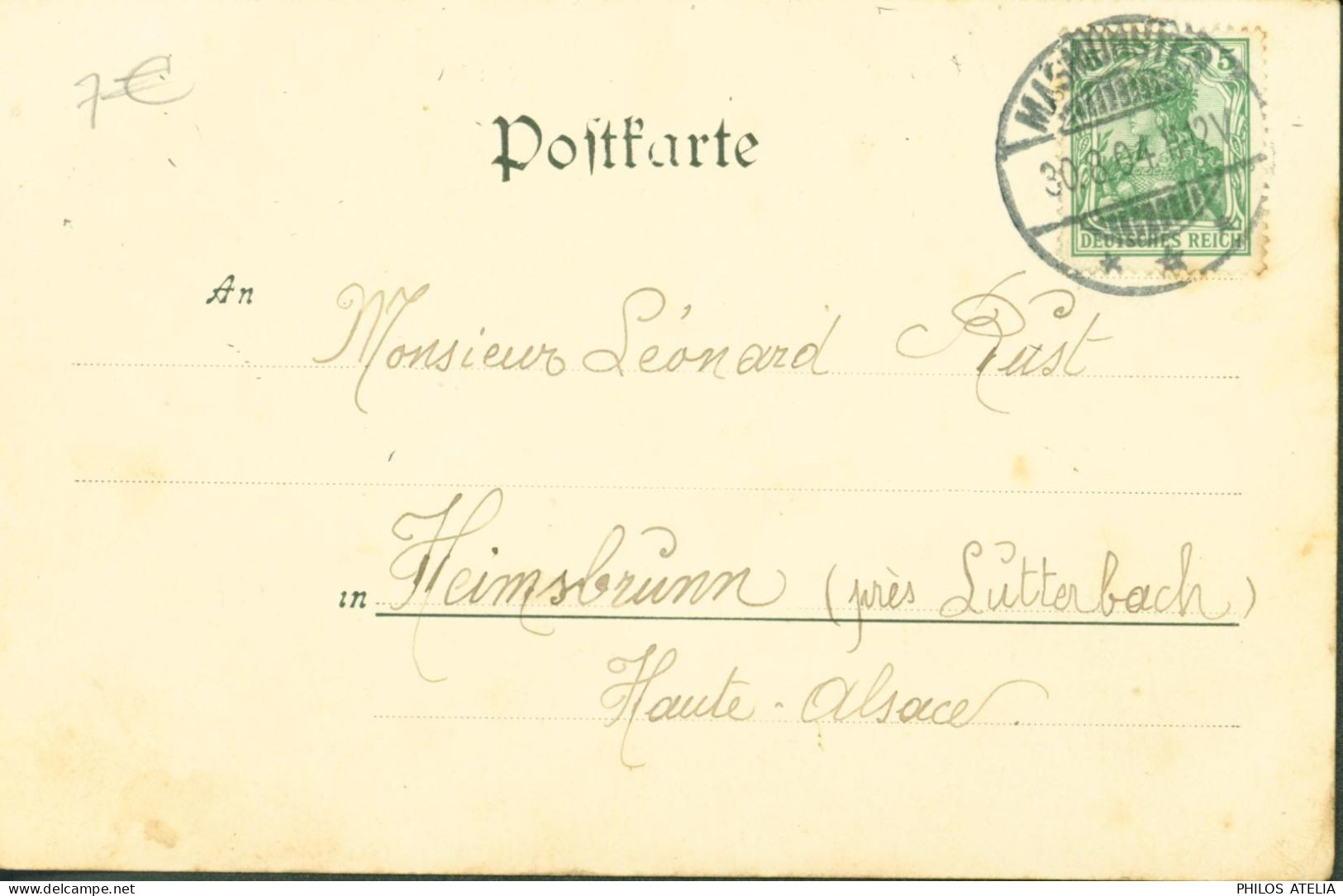 CPA CP 68 Haut-Rhin Masevaux Gruss Aus Masmünster CAD 1904 - Masevaux