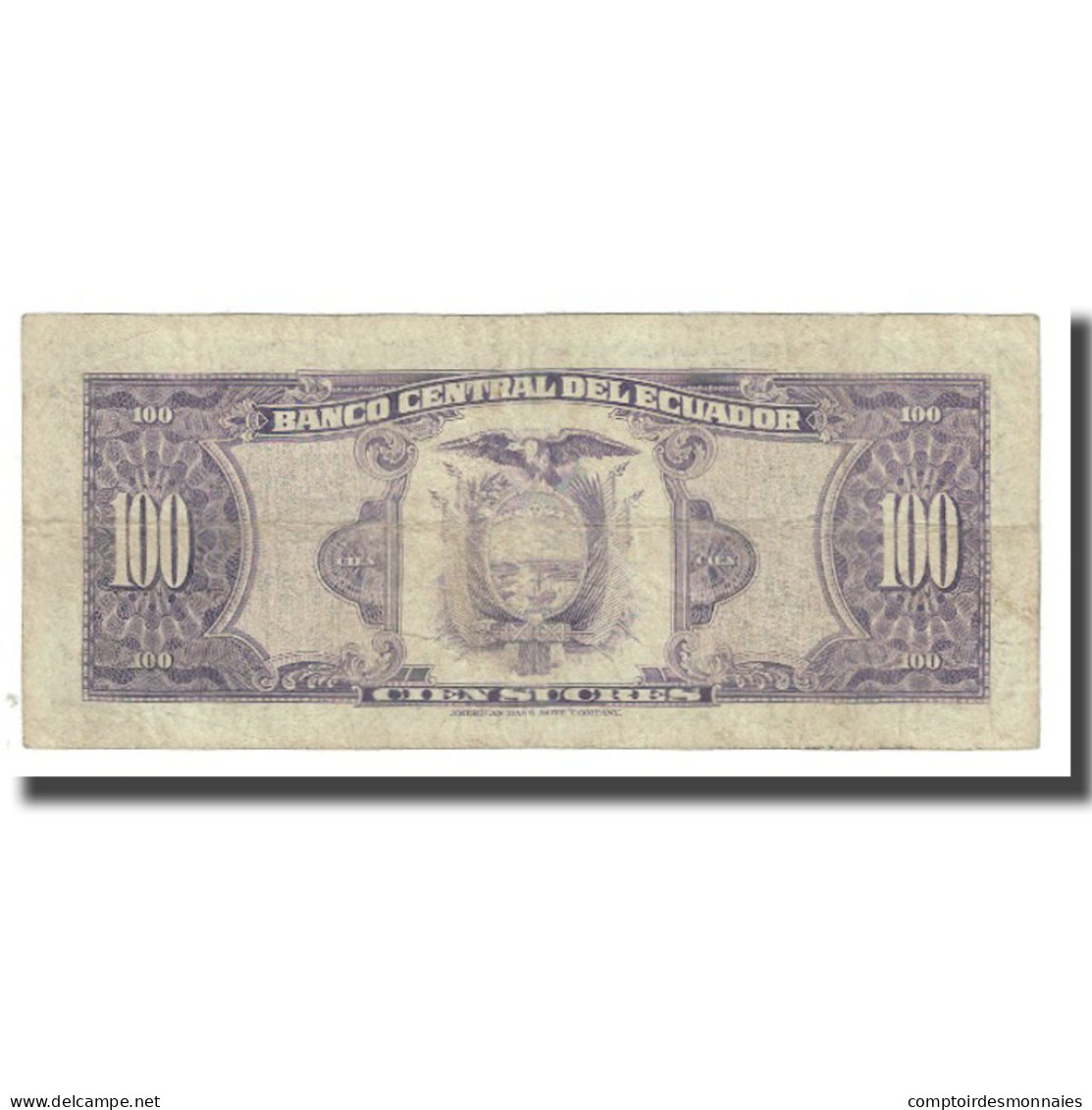 Billet, Équateur, 100 Sucres, 1980, 1980-05-24, KM:112a, TTB - Equateur