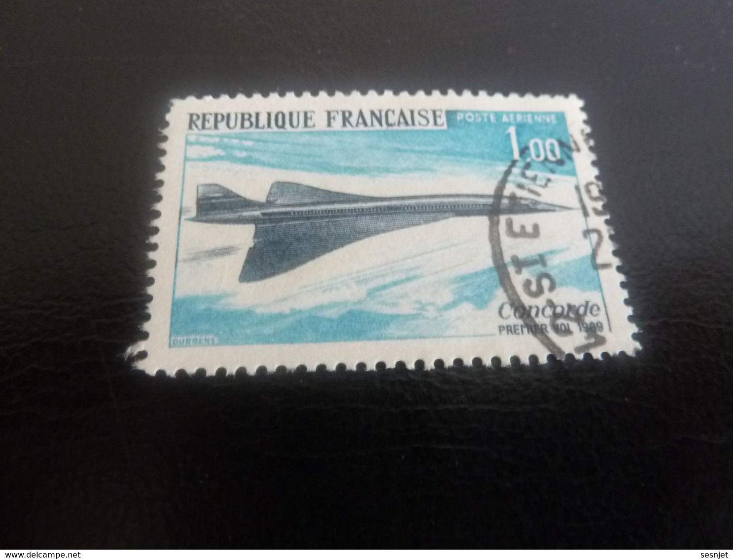 Avion Supersonique Concorde - 1f. - Pa 43 - Bleu Et Bleu-noir - Oblitéré - Année 1969 - - 1960-.... Matasellados