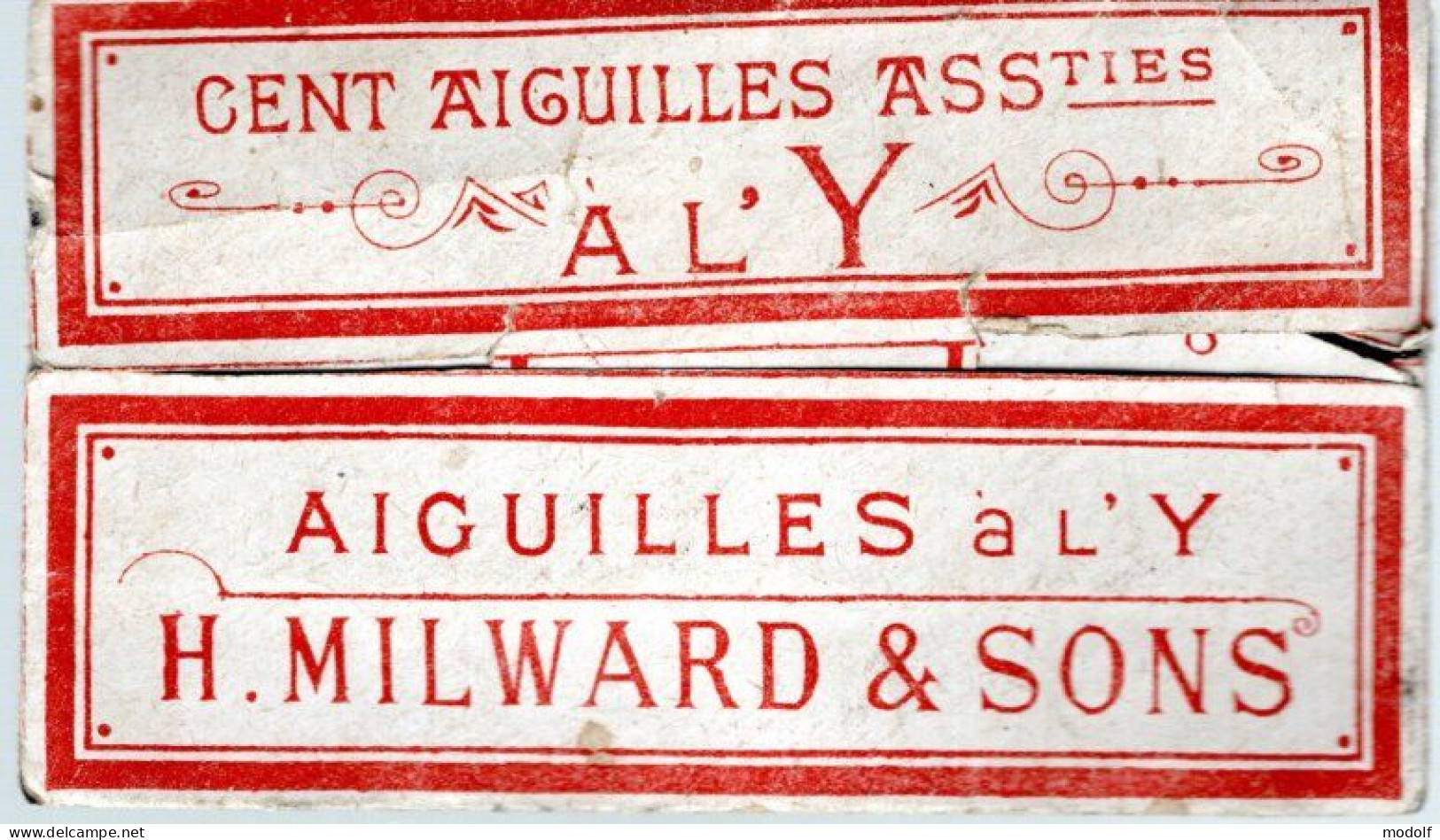 Etui Aiguilles à L'Y H.Milward & Sons - Thimbles