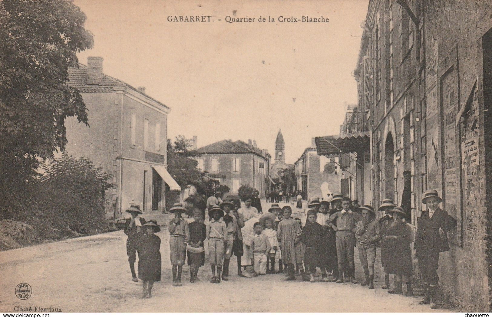 GABARRET    Quartier De La Croix Blanche  Cliche Fleutiaux - Gabarret